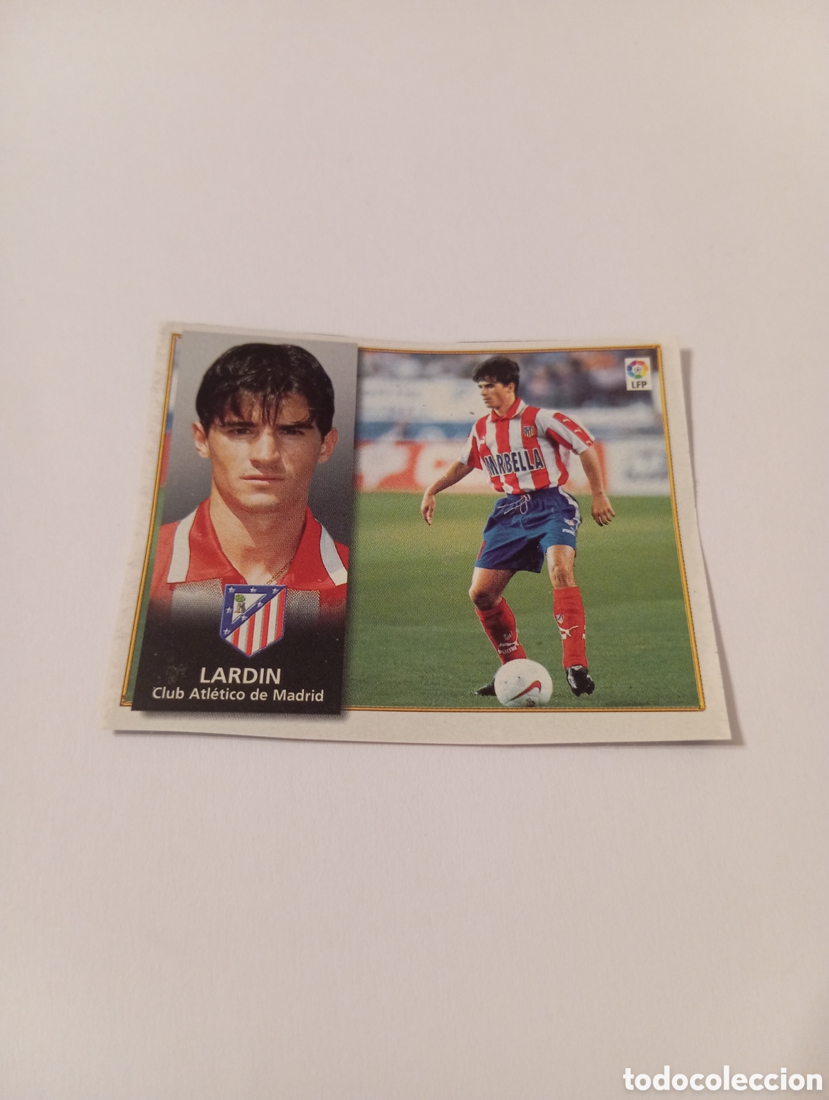 Cromos de F&uacute;tbol: LARDIN Atl&eacute;tico de Madrid Liga Este 1998 1999 recortado 98 99