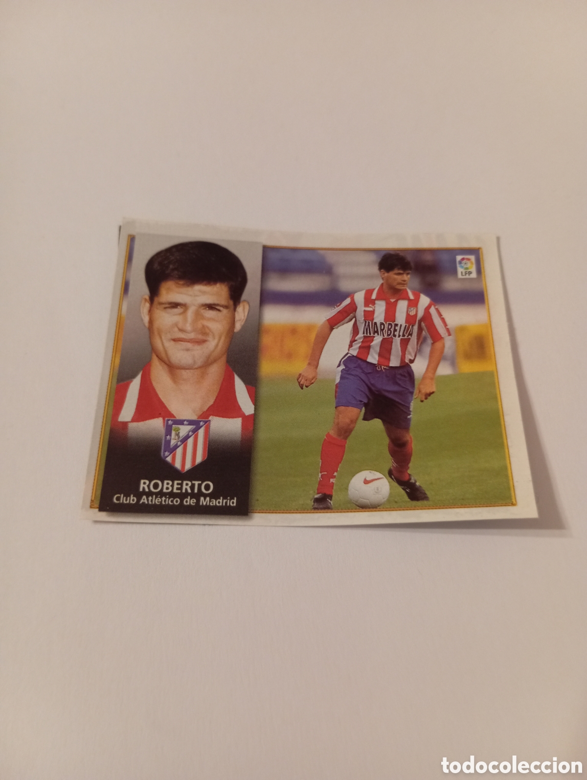 Cromos de F&uacute;tbol: ROBERTO Atl&eacute;tico de Madrid Liga Este 1998 1999 recortado 98 99
