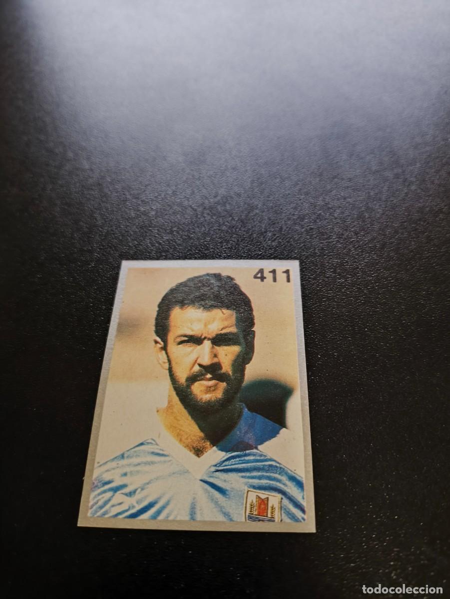Fu&szlig;ball-Sticker: 411 HUGO DE LEON LOGRO&Ntilde;ES URUGUAY REYAUCA MUNDIAL ITALIA 1990 WORLD CUP NO ESTE PANINI