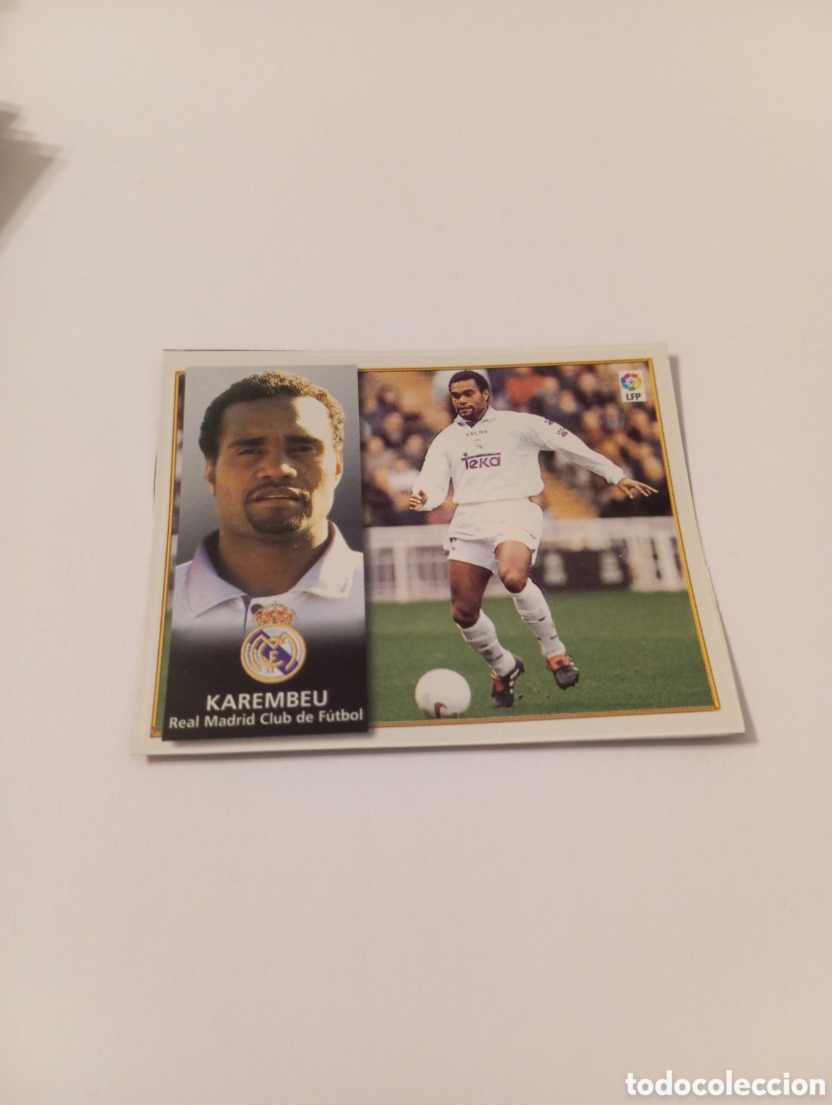 Cromos de F&uacute;tbol: KAREMBEU Real Madrid Liga Este 1998 1999 recortado 98 99