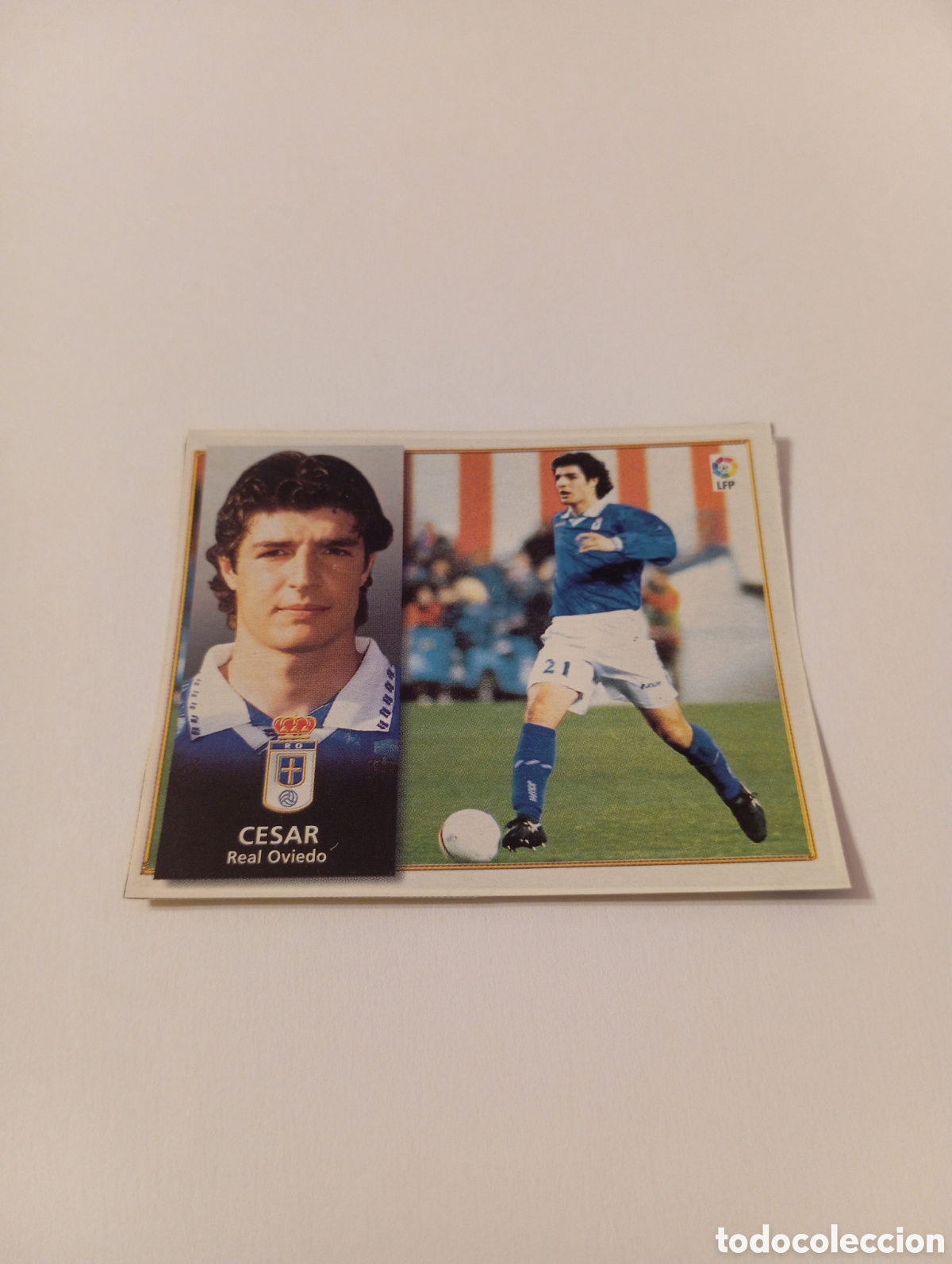 Cromos de F&uacute;tbol: CESAR Oviedo Liga Este 1998 1999 recortado 98 99