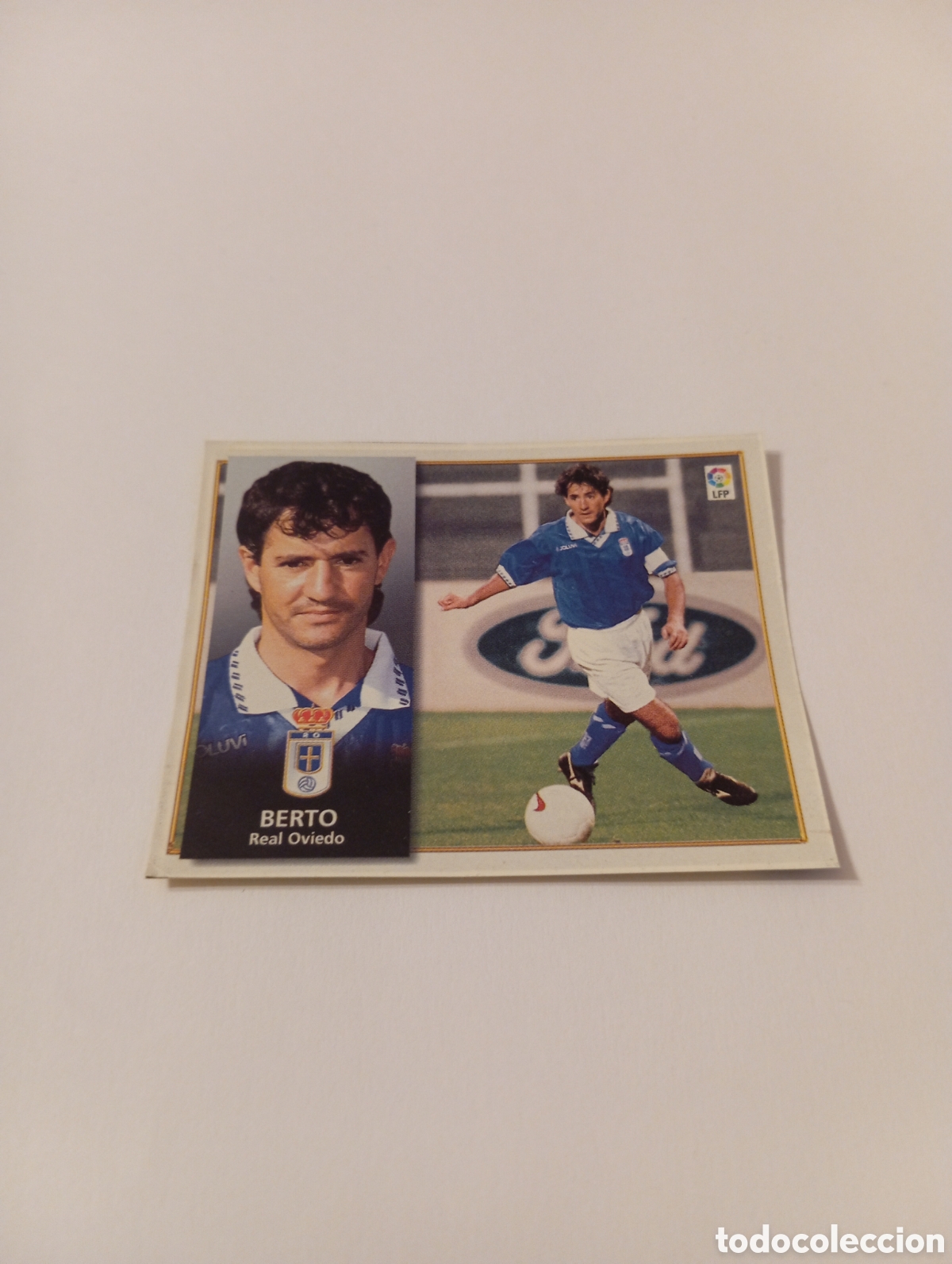 Cromos de F&uacute;tbol: BERTO Oviedo Liga Este 1998 1999 recortado 98 99
