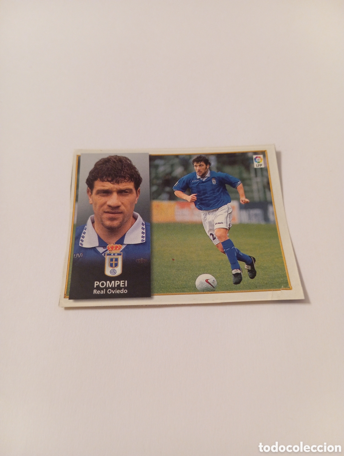 Cromos de F&uacute;tbol: POMPEI Oviedo Liga Este 1998 1999 recortado 98 99