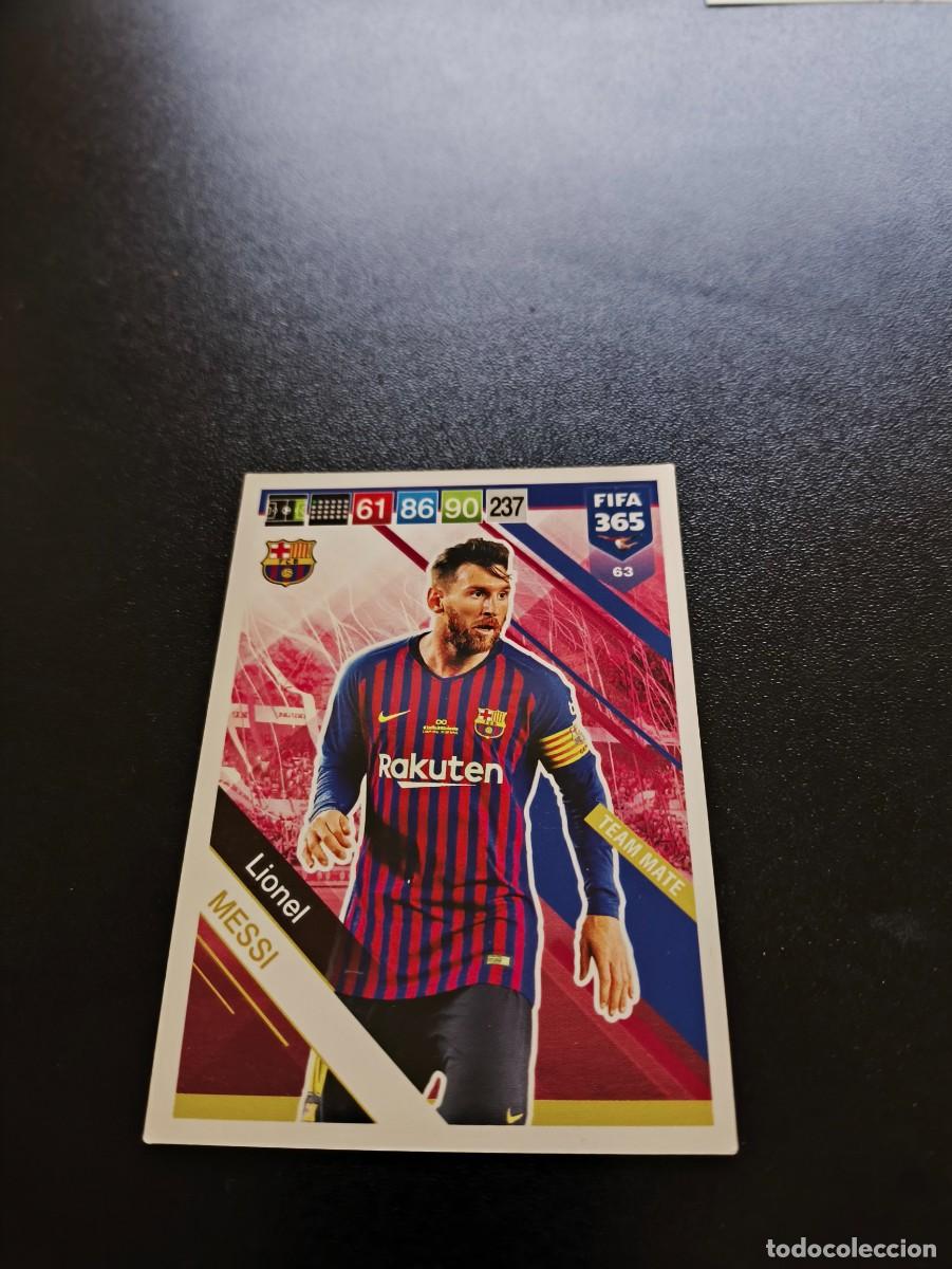 Cromos de F&uacute;tbol: 63 MESSI BARCELONA PANINI 18 19 FIFA 365 ADRENALYN 2018 2019 NO LIGA ESTE MEGACRACKS