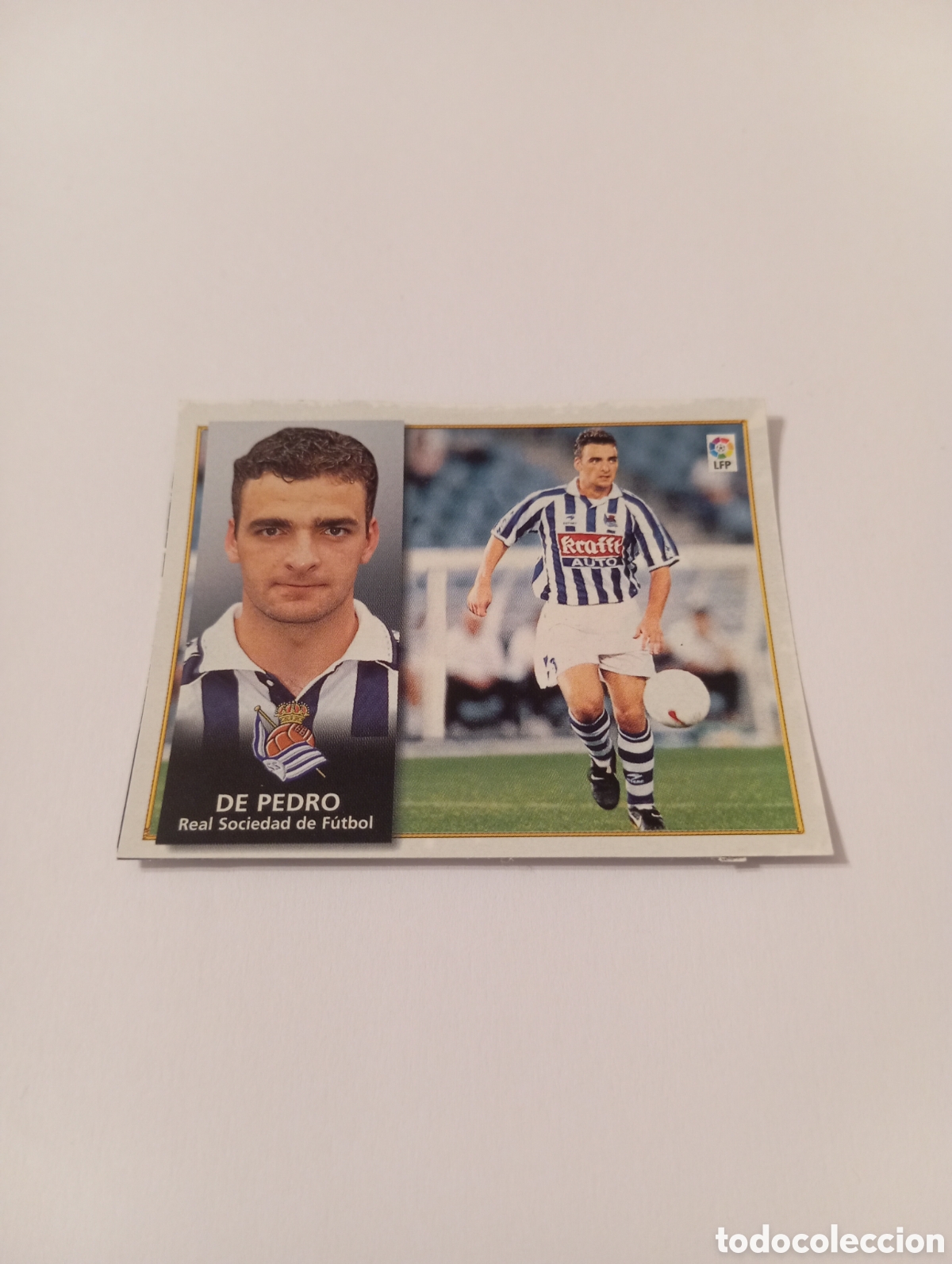 Cromos de F&uacute;tbol: DE PEDRO Real Sociedad Liga Este 1998 1999 recortado 98 99