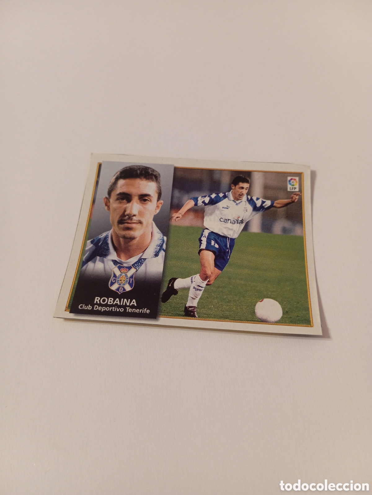 Cromos de F&uacute;tbol: ROBAINA Tenerife Liga Este 1998 1999 recortado 98 99