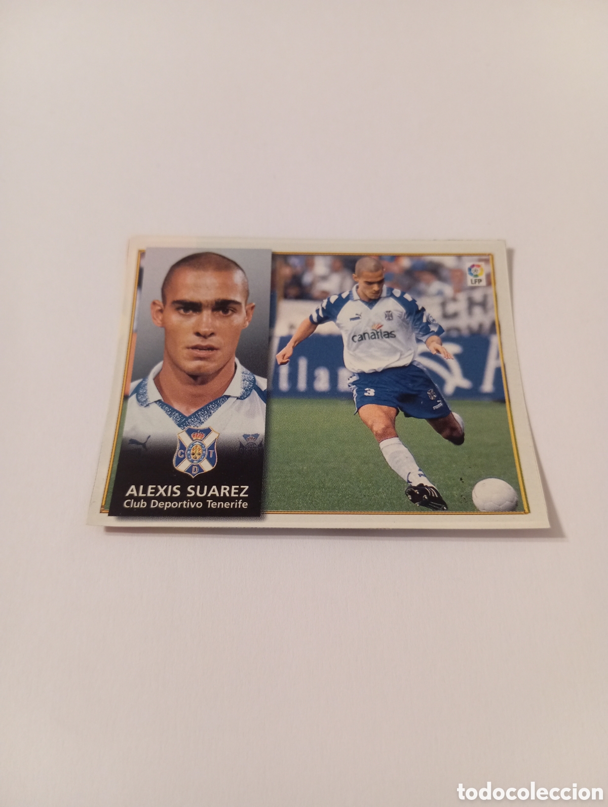 Cromos de F&uacute;tbol: ALEXIS SU&Aacute;REZ Tenerife Liga Este 1998 1999 recortado 98 99