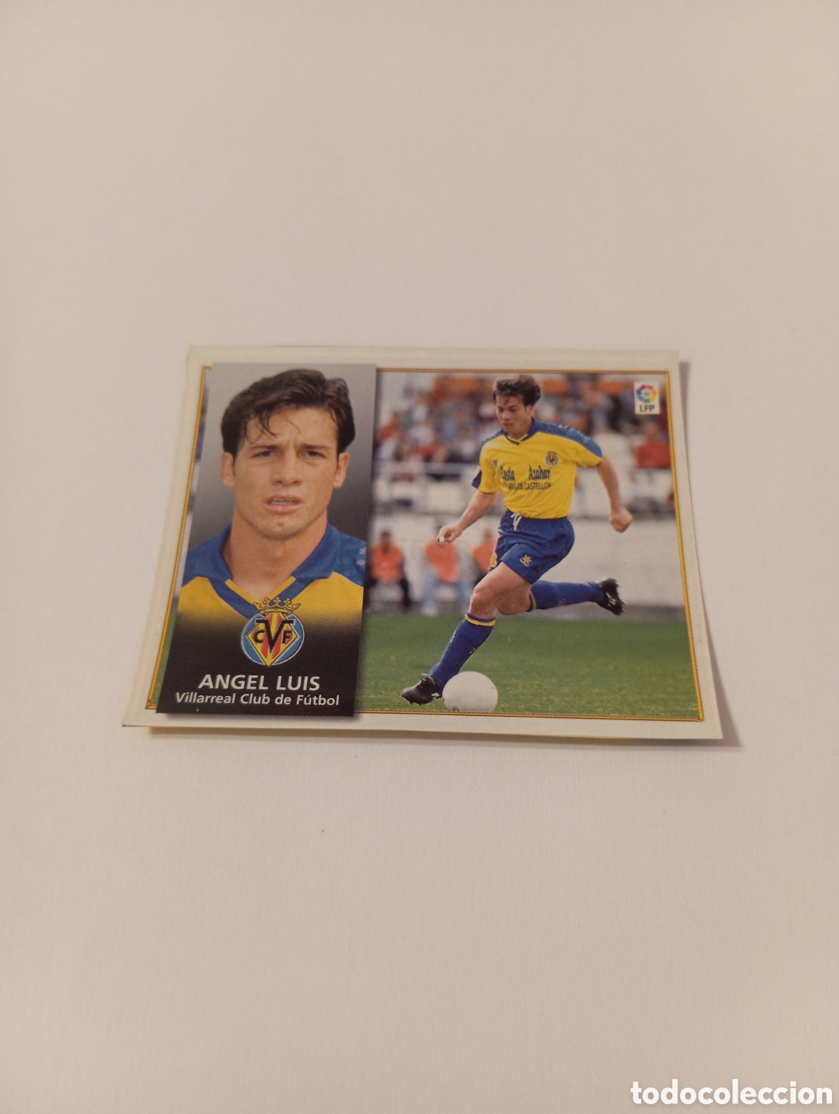 Cromos de F&uacute;tbol: &Aacute;NGEL LUIS Villarreal Liga Este 1998 1999 recortado 98 99