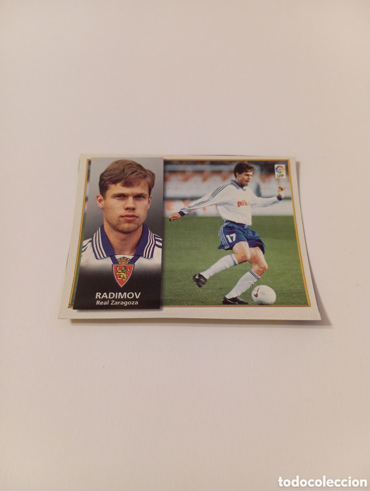 Cromos de F&uacute;tbol: RADIMOV Zaragoza Liga Este 1998 1999 recortado 98 99