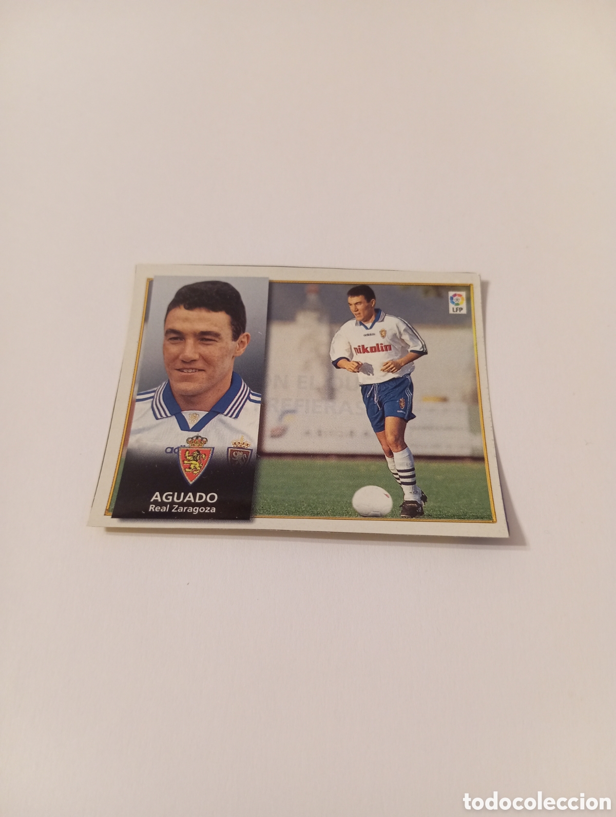 Cromos de F&uacute;tbol: AGUADO Zaragoza Liga Este 1998 1999 recortado 98 99