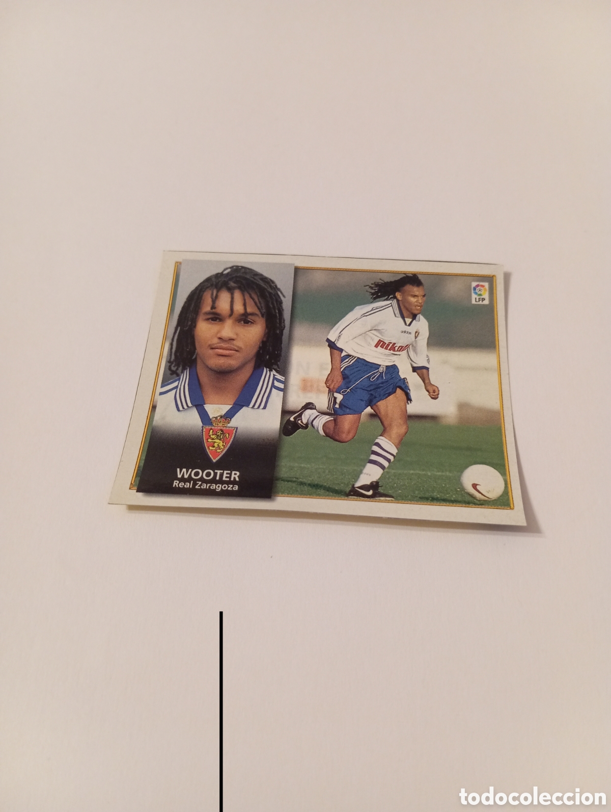 Cromos de F&uacute;tbol: WOOTER Zaragoza Liga Este 1998 1999 recortado 98 99