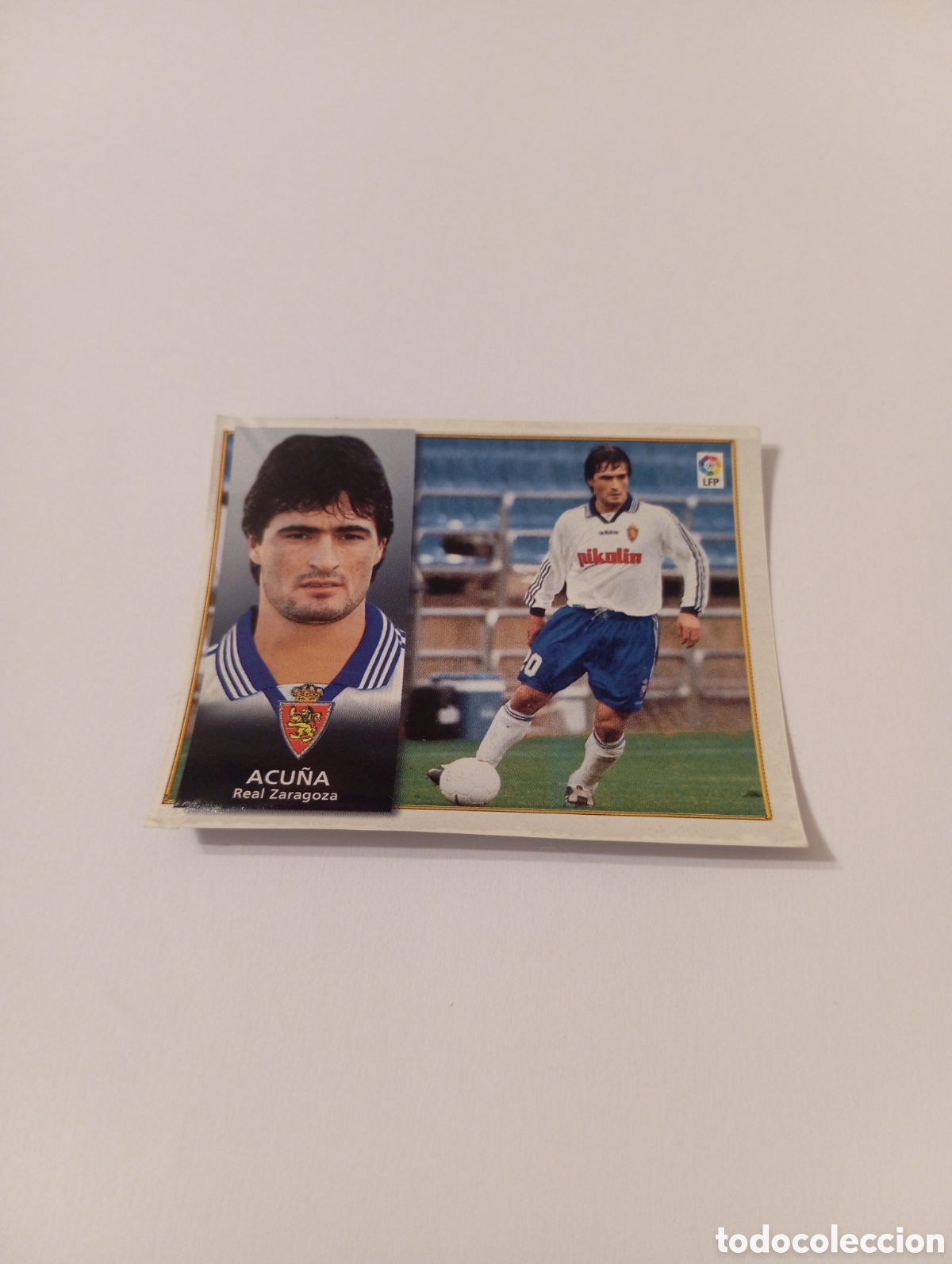Cromos de F&uacute;tbol: ACU&Ntilde;A Zaragoza Liga Este 1998 1999 recortado 98 99