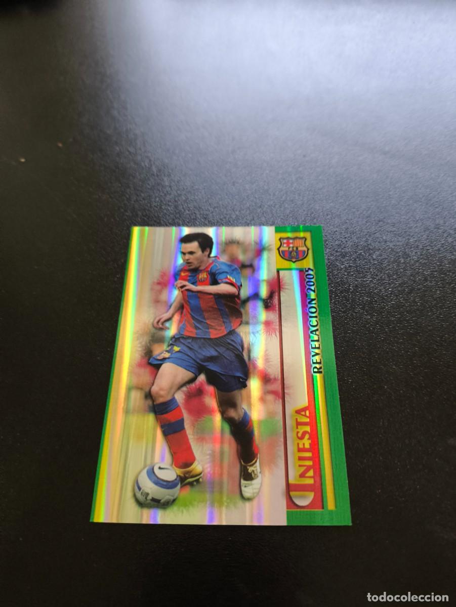 Cromos de F&uacute;tbol: 26 INIESTA BARCELONA RAYAS VERTICALES FICHAS LIGA MUNDICROMO 2005 06 05 06 NO PANINI ESTE