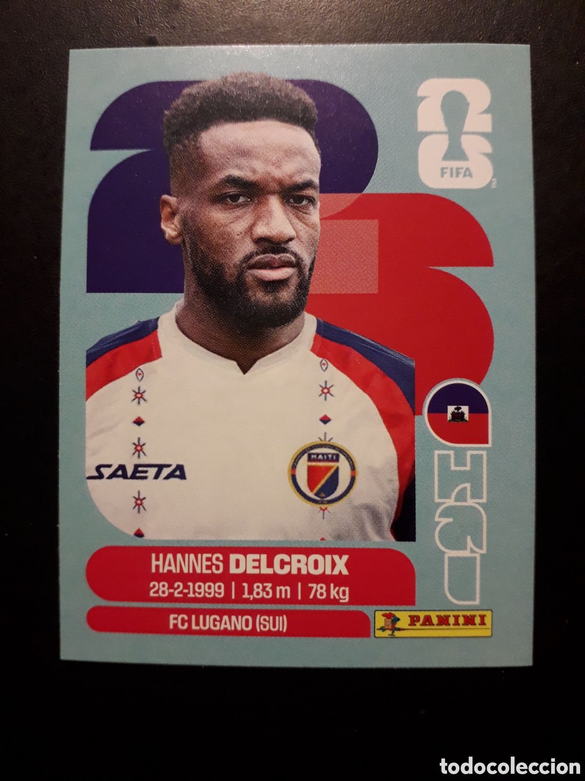 Cromos de F&uacute;tbol: DELCROIX HAIT&Iacute; HAI 9 MUNDIAL F&Uacute;TBOL 2026 FIFA WORLD CUP PANINI SIN PEGAR PEDIDO M&Iacute;NIMO 3&euro;.