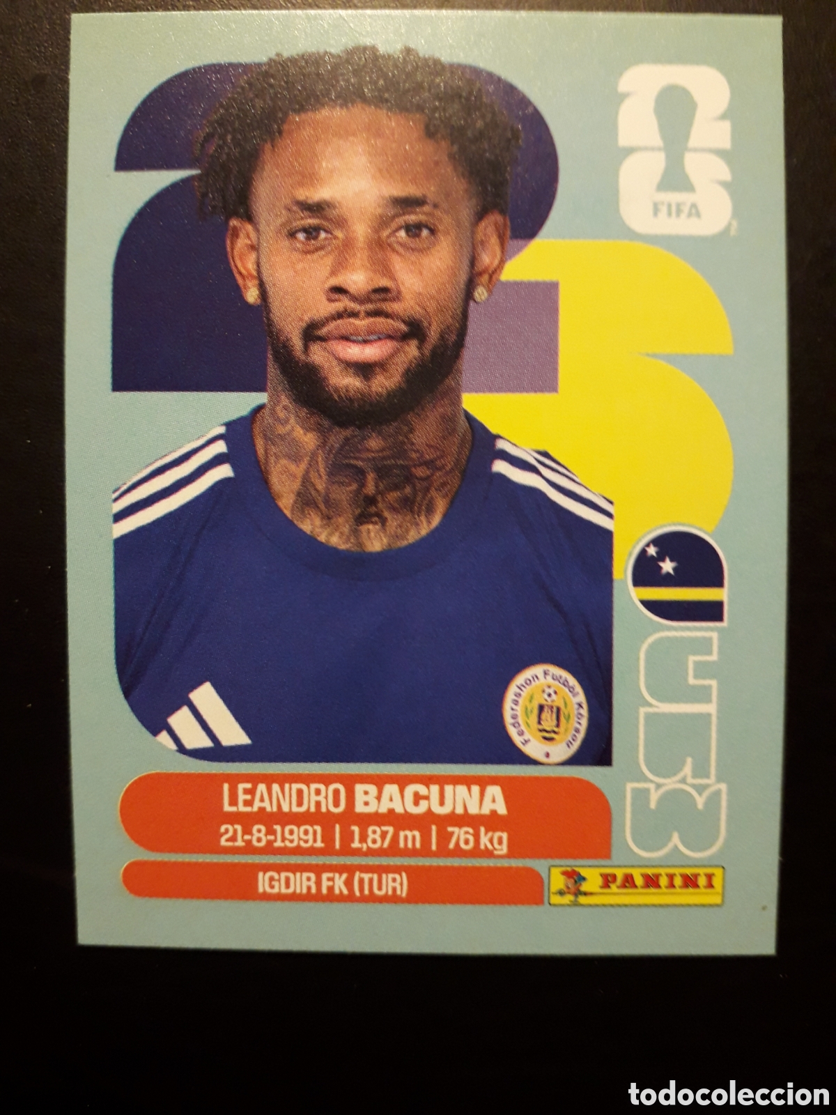 Cromos de F&uacute;tbol: LEANDRO BACUNA CURA&Ccedil;AO CUW 12 MUNDIAL F&Uacute;TBOL 2026 FIFA WORLD CUP PANINI SIN PEGAR PEDIDO M&Iacute;NIMO 3&euro;.
