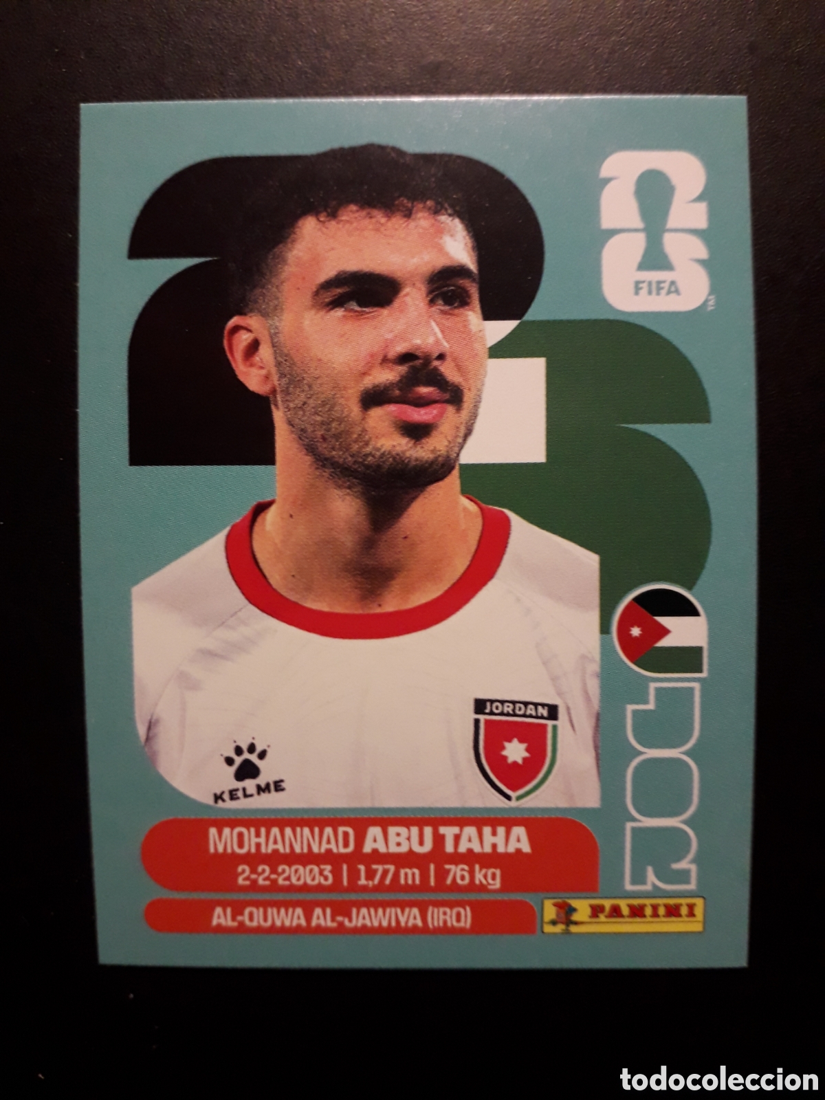 Cromos de F&uacute;tbol: ABU TAHA JORDANIA JOR 12 MUNDIAL F&Uacute;TBOL 2026 FIFA WORLD CUP PANINI SIN PEGAR PEDIDO M&Iacute;NIMO 3&euro;
