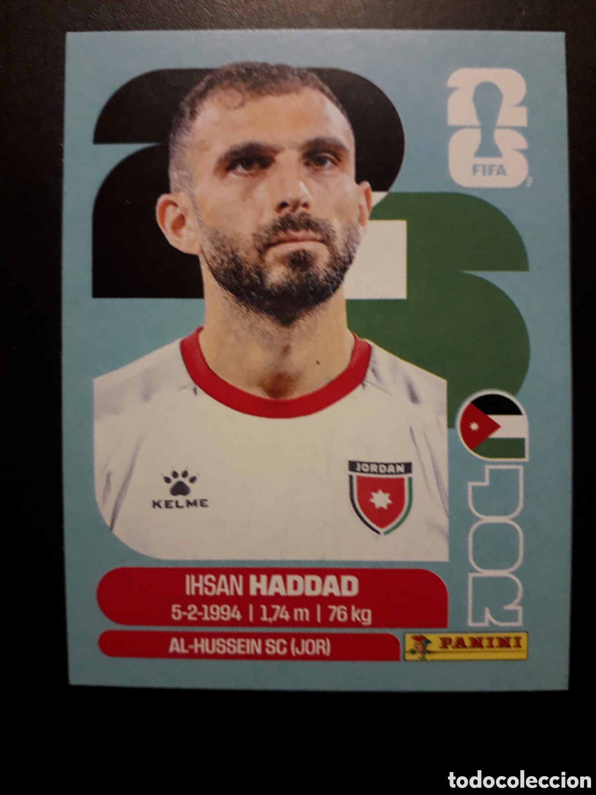 Fu&szlig;ball-Sticker: HADDAD JORDANIA JOR 3 MUNDIAL F&Uacute;TBOL 2026 FIFA WORLD CUP PANINI SIN PEGAR PEDIDO M&Iacute;NIMO 3&euro;.