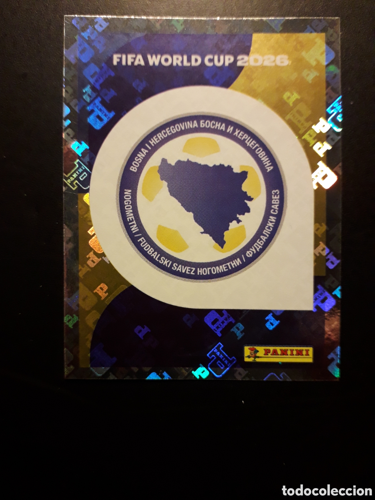 Cromos de F&uacute;tbol: ESCUDO BOSNIA HERCEGOVINA BIH 1 MUNDIAL F&Uacute;TBOL 2026 FIFA WORLD CUP PANINI SIN PEGAR PEDIDO M&Iacute;NIMO 3&euro;