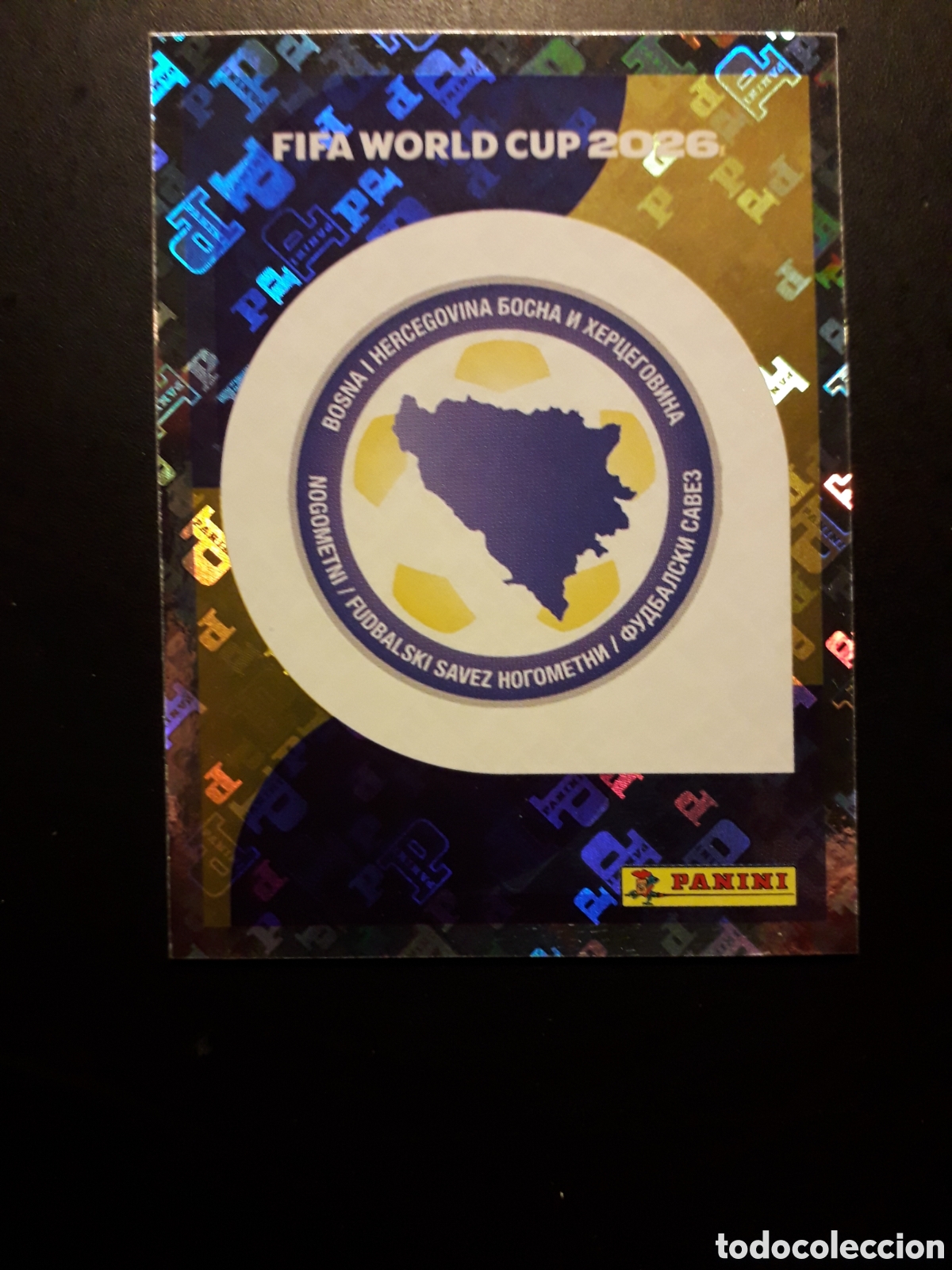 Cromos de F&uacute;tbol: ESCUDO BOSNIA HERCEGOVINA BIH 1 MUNDIAL F&Uacute;TBOL 2026 FIFA WORLD CUP PANINI SIN PEGAR PEDIDO M&Iacute;NIMO 3&euro;