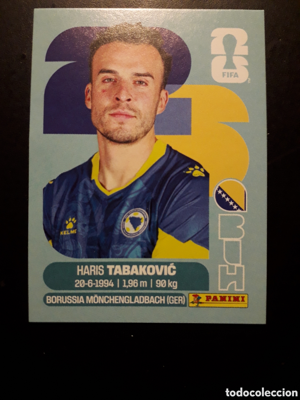 Cromos de F&uacute;tbol: TABAKOVIC BOSNIA HERCEGOVINA BIH 20 MUNDIAL F&Uacute;TBOL 2026 FIFA WORLD CUP PANINI PEDIDO M&Iacute;NIMO 3&euro;