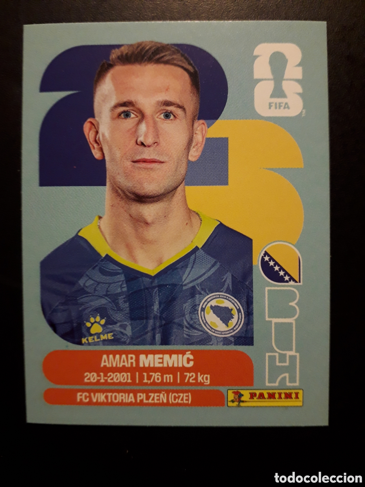 Cromos de F&uacute;tbol: MEMIĆ BOSNIA HERCEGOVINA BIH 16 MUNDIAL F&Uacute;TBOL 2026 FIFA WORLD CUP PANINI SIN PEGAR PEDIDO M&Iacute;NIMO 3&euro;