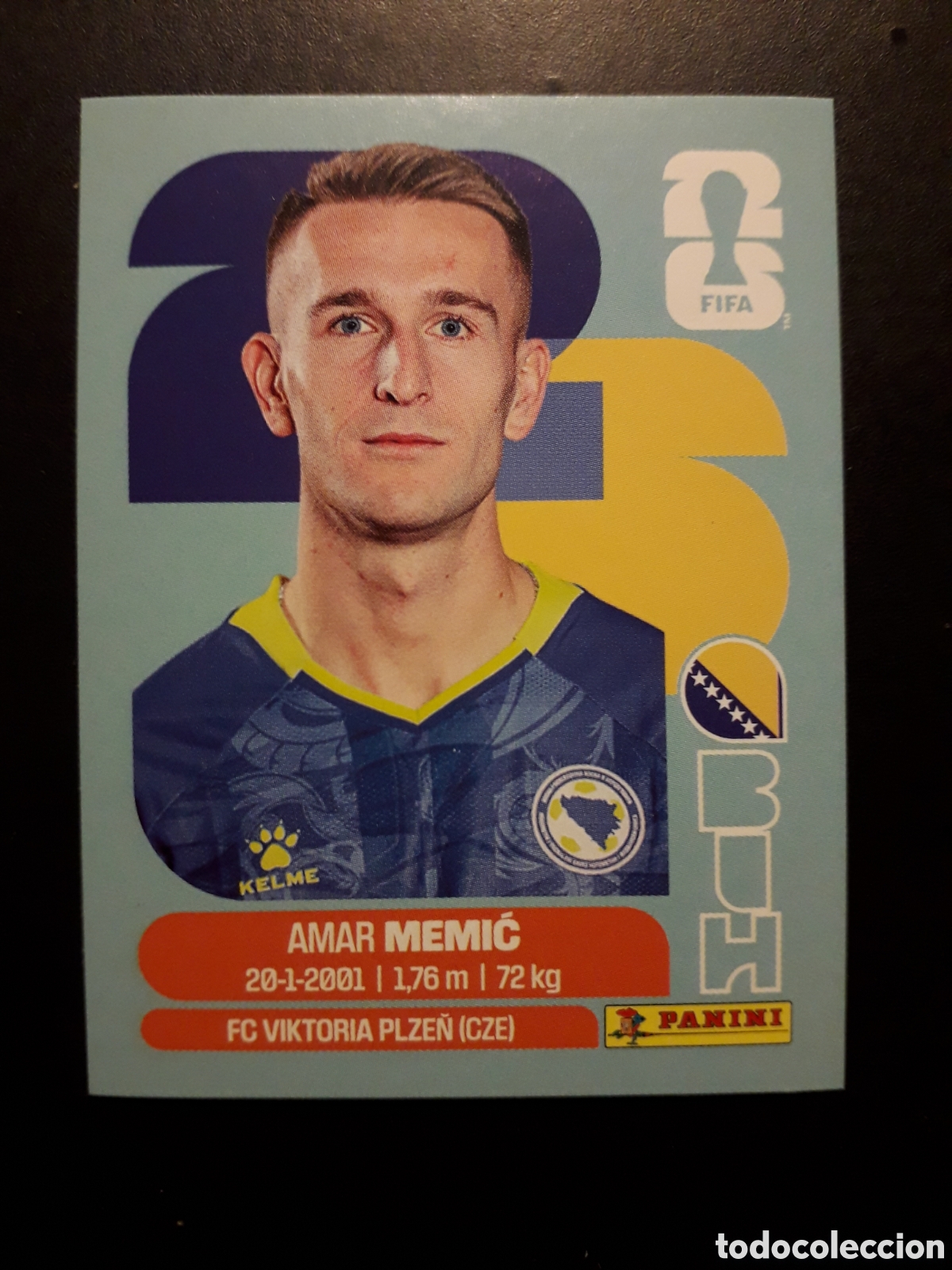 Cromos de F&uacute;tbol: MEMIĆ BOSNIA HERCEGOVINA BIH 16 MUNDIAL F&Uacute;TBOL 2026 FIFA WORLD CUP PANINI SIN PEGAR PEDIDO M&Iacute;NIMO 3&euro;