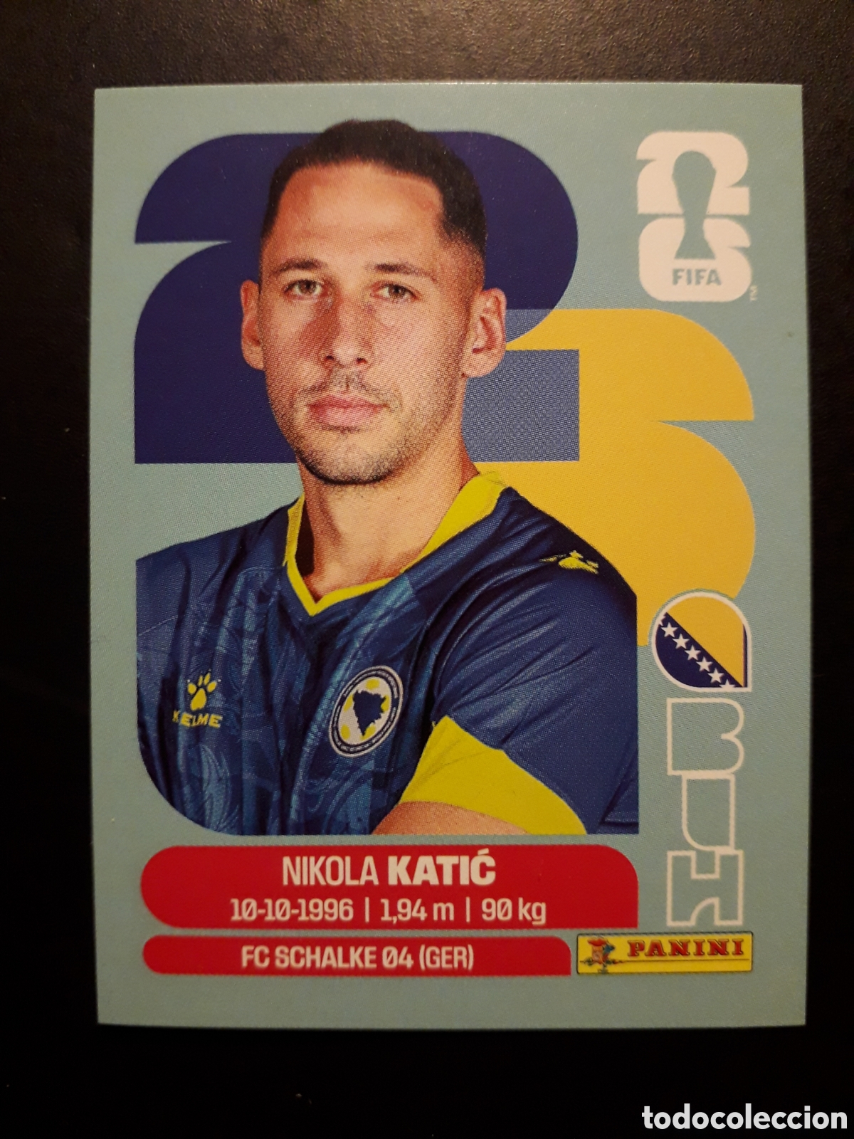Cromos de F&uacute;tbol: KATIĆ BOSNIA HERCEGOVINA BIH 7 MUNDIAL F&Uacute;TBOL 2026 FIFA WORLD CUP PANINI SIN PEGAR PEDIDO M&Iacute;NIMO 3&euro;.