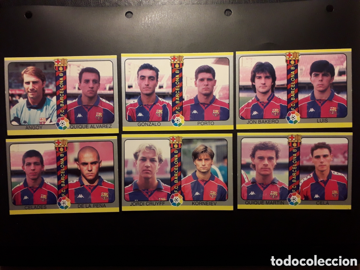 Cromos de F&uacute;tbol: 6 CROMOS BARCELONA B F&Uacute;TBOL TOTAL MUNDICROMO MC 94 95 1995 EQUIPO COMPLETO PEDIDO M&Iacute;NIMO 3&euro;.