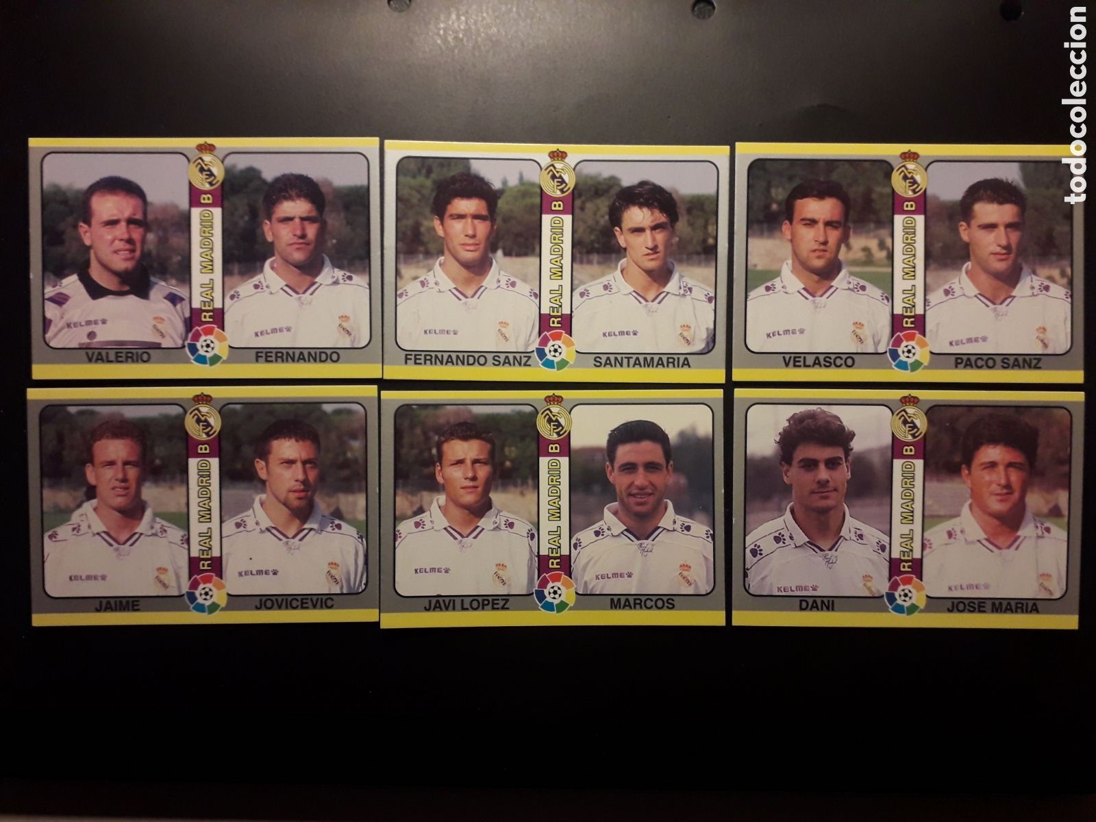 Cromos de F&uacute;tbol: 6 CROMOS REAL MADRID B F&Uacute;TBOL TOTAL MUNDICROMO MC 94 95 1995 EQUIPO COMPLETO PEDIDO M&Iacute;NIMO 3&euro;
