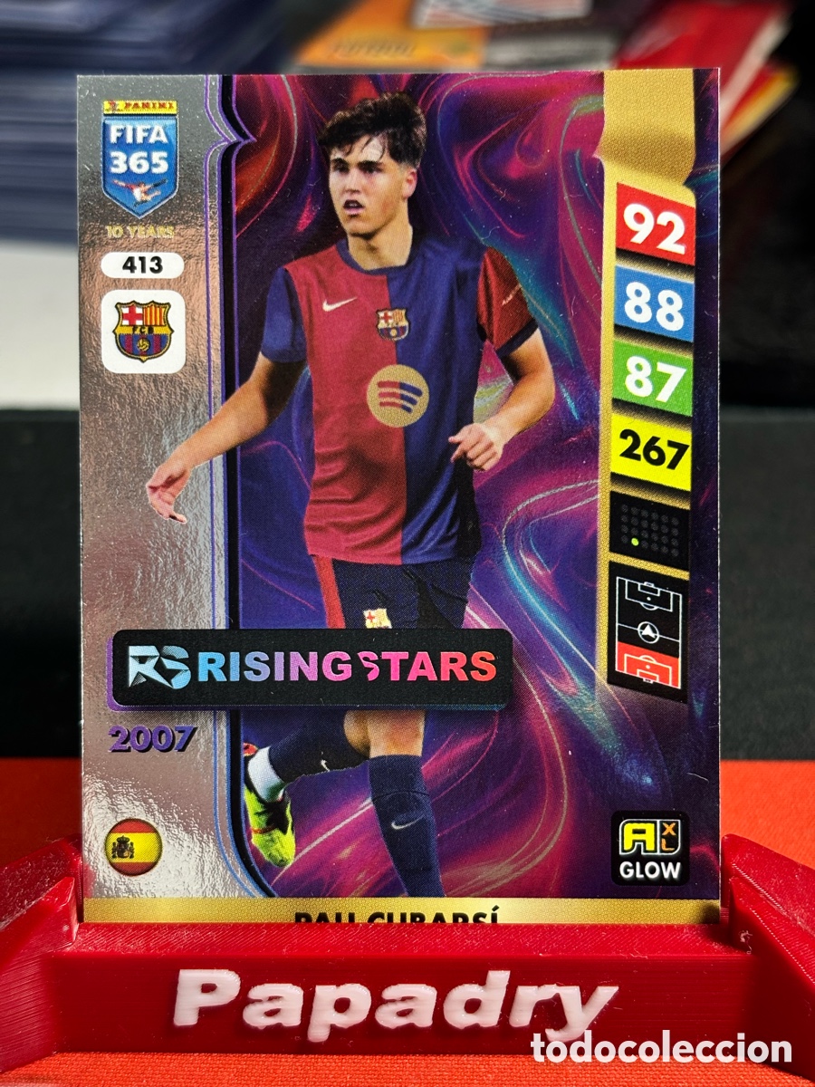 Cromos de F&uacute;tbol: 2025 Panini XL Adrenalyn Rising Stars Pau Cubarsi Barcelona