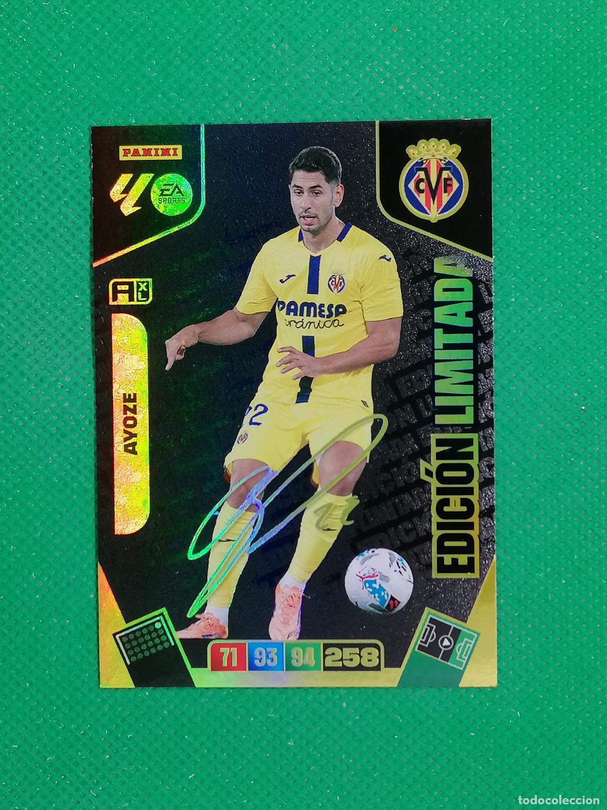 Football Stickers: AYOZE VILLARREAL FIRMA IMPRESA EDICION LIMITADA ⚽ LIGA ADRENALYN XL 2025 2026 25 26 ⚽