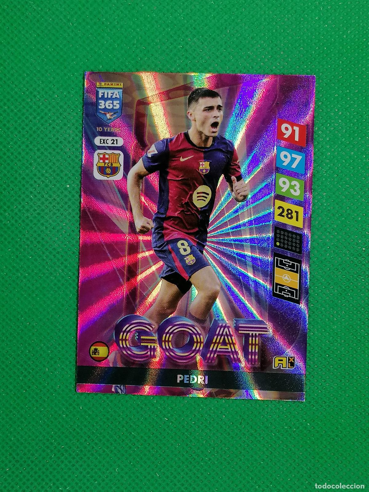 Football Stickers: EXC 21 EXC21 PEDRI BARCELONA GOAT EXCELLENCE ⚽PANINI ADRENALYN FIFA 365 2024 2025 24 25 ⚽