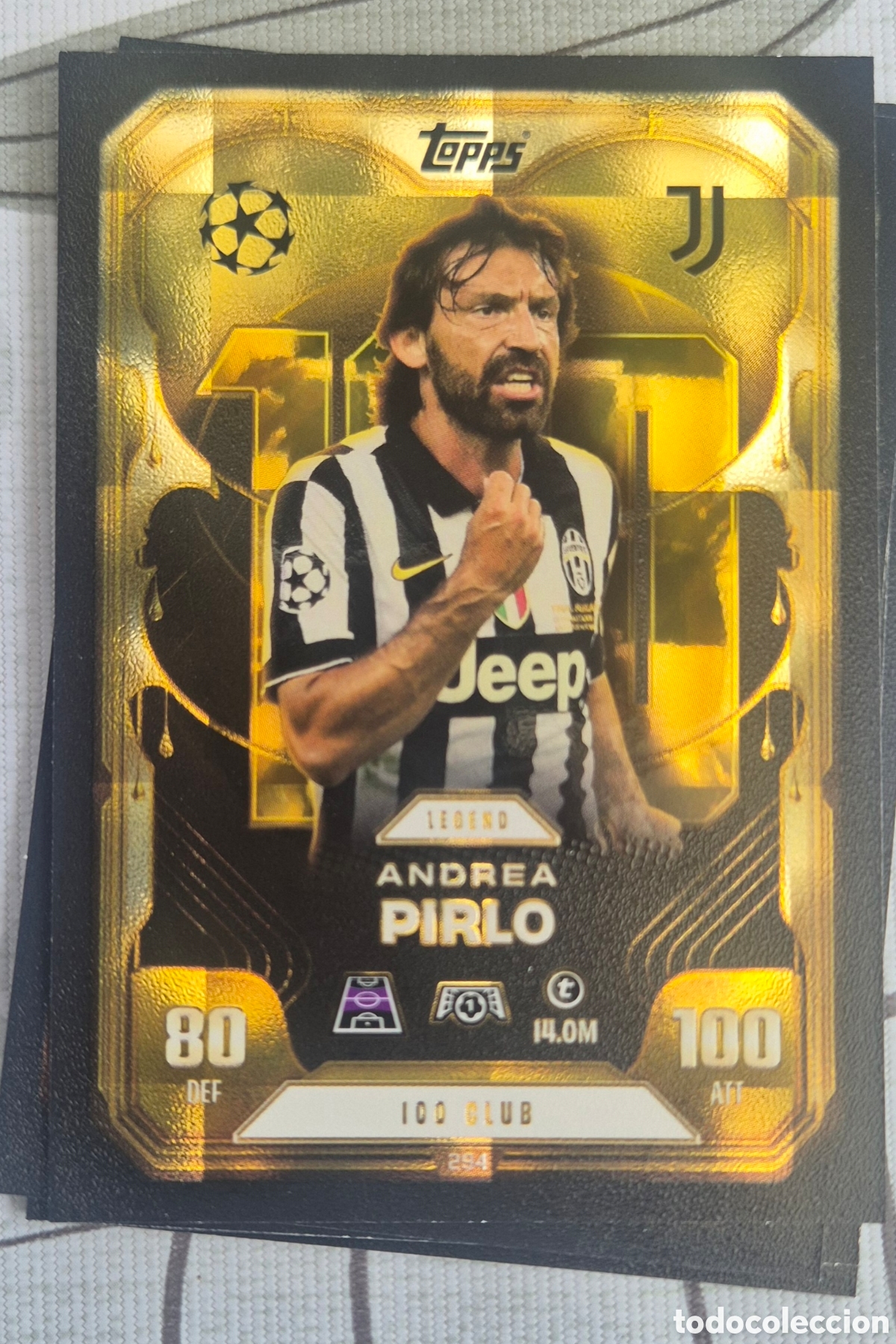 Cromos de F&uacute;tbol: 294 pirlo juventus 100 club legend topps match attax 2026