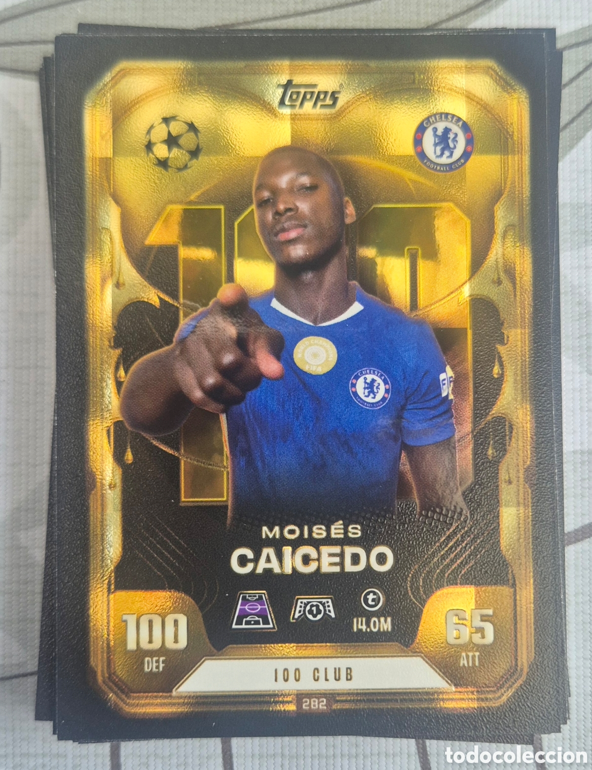 Cromos de F&uacute;tbol: 282 Caicedo chelsea 100 club topps match attax 2026