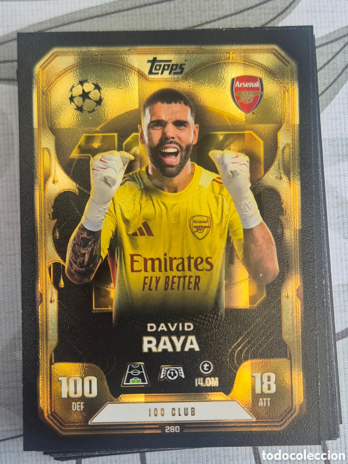 Cromos de F&uacute;tbol: 280 raya arsenal 100 club topps match attax 2026