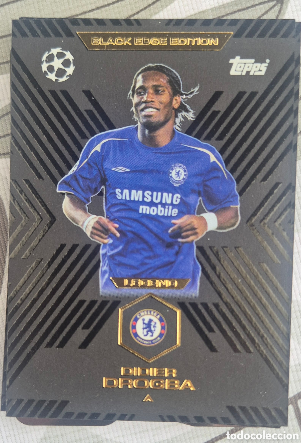 Cromos de F&uacute;tbol: BE3 drogba chelsea legend black edge edition topps match attax 2026