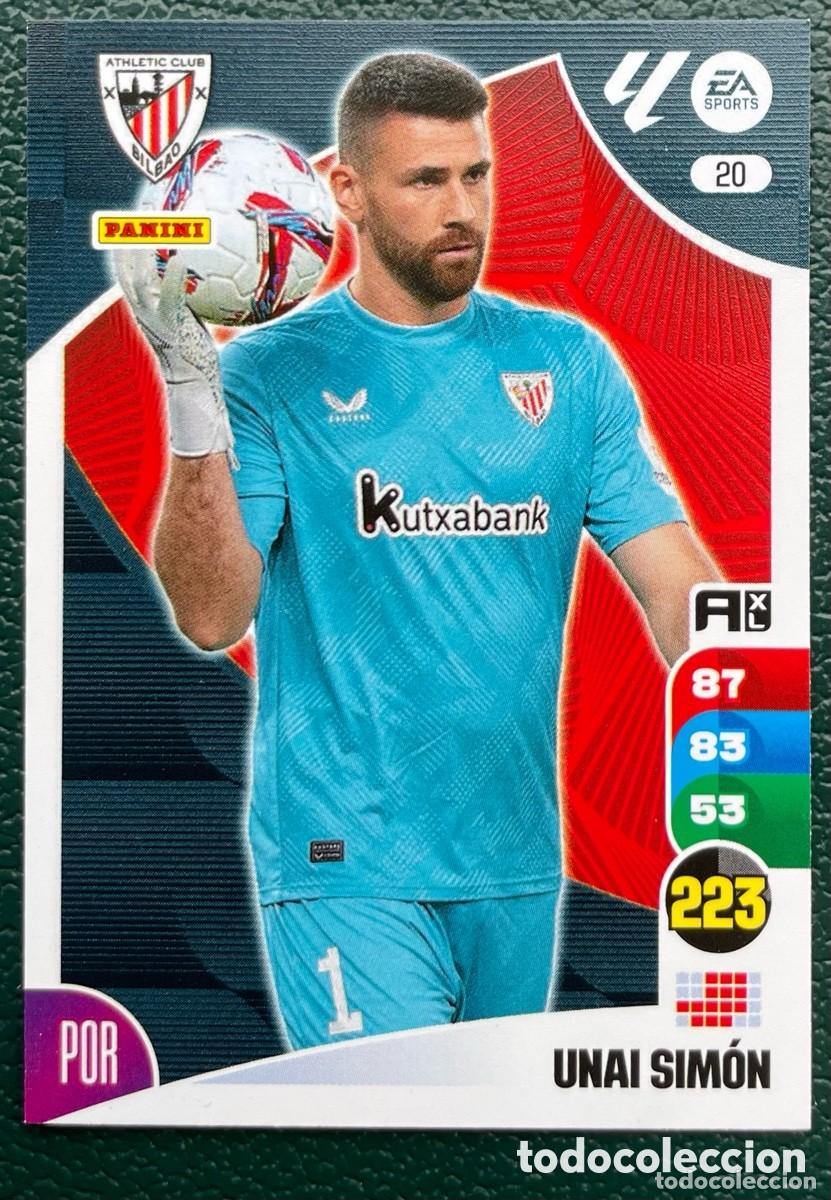 Cromos de F&uacute;tbol: 20 UNAI SIMON ATHLETIC DE BILBAO FICHAS ALBUM ADRENALYN XL 2024 2025 24 25