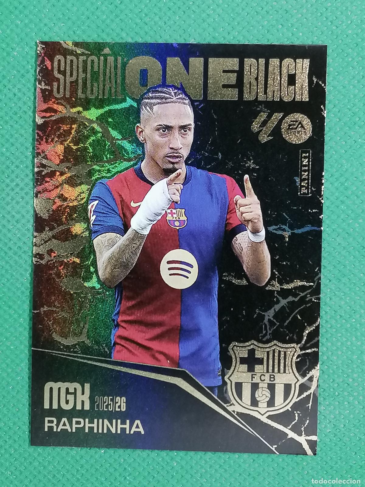 Cromos de F&uacute;tbol: RAPHINHA BARCELONA SPECIAL ONE BLACK ⚽ MEGACRACKS LIGA 2025 2026 25 26 ⚽