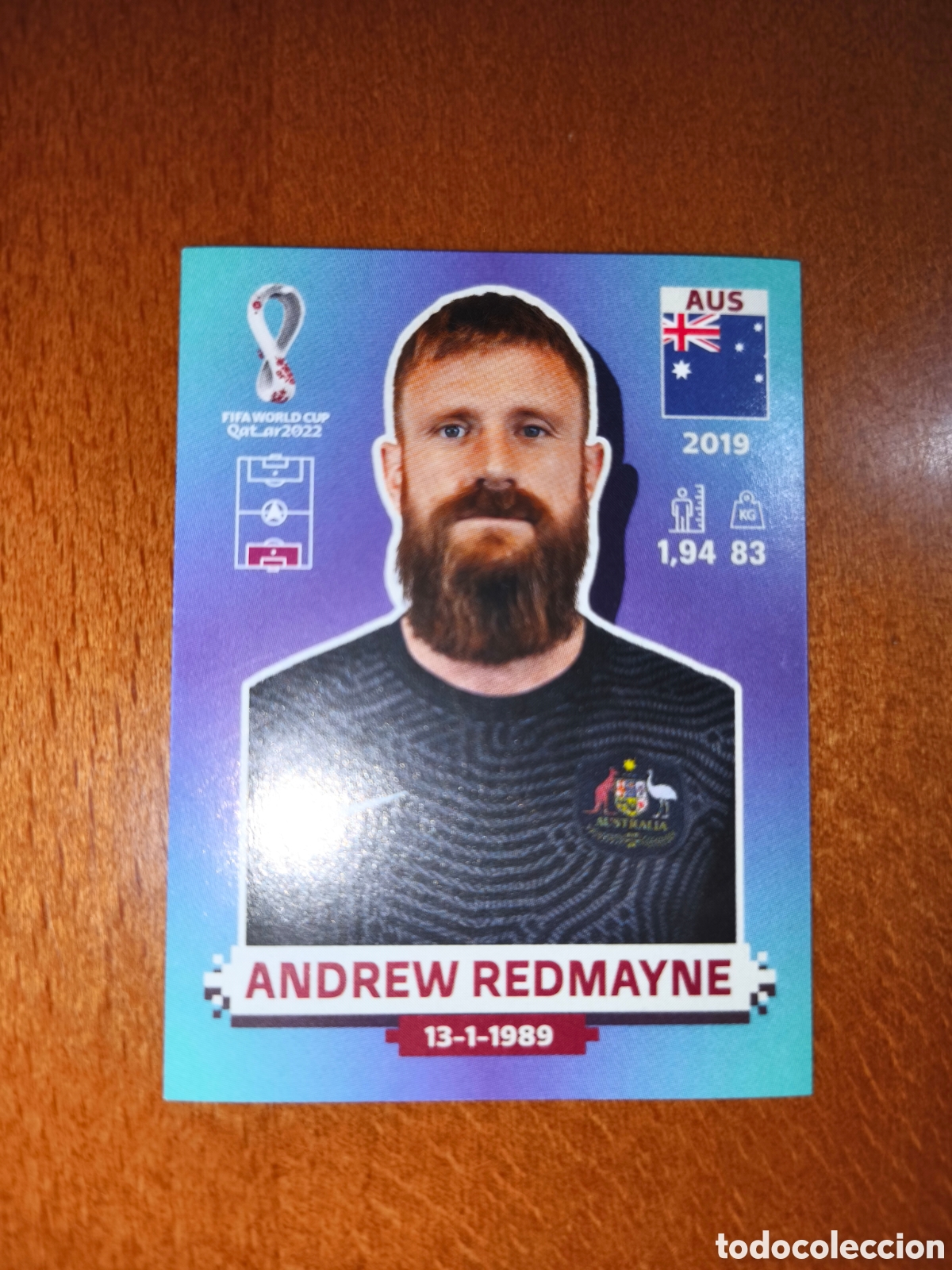 Football Stickers: Andrew Redmayne AUS 4 Fifa World Cup Qatar 2022 Australia
