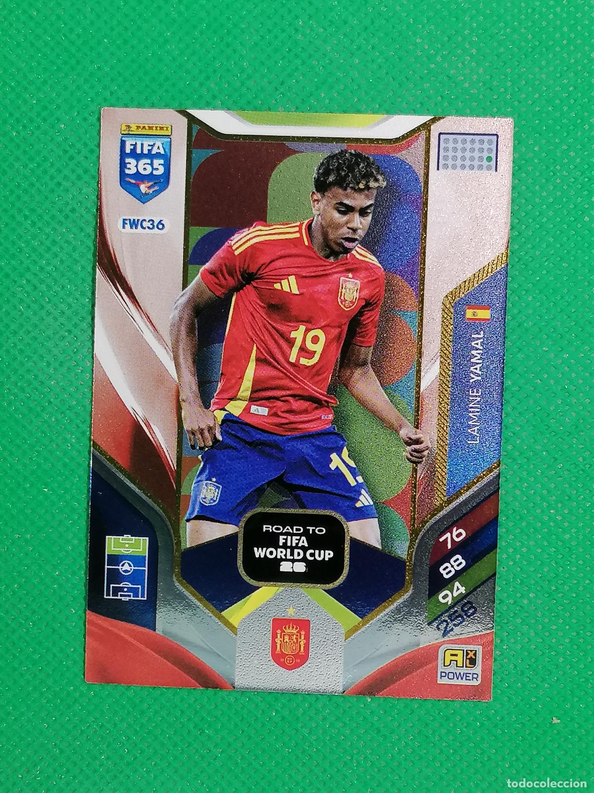 Cromos de F&uacute;tbol: FWC36 LAMINE YAMAL ESPA&Ntilde;A ROAD WORLD CUP ⚽ PANINI ADRENALYN FIFA 365 2025 2026 25 26 ⚽
