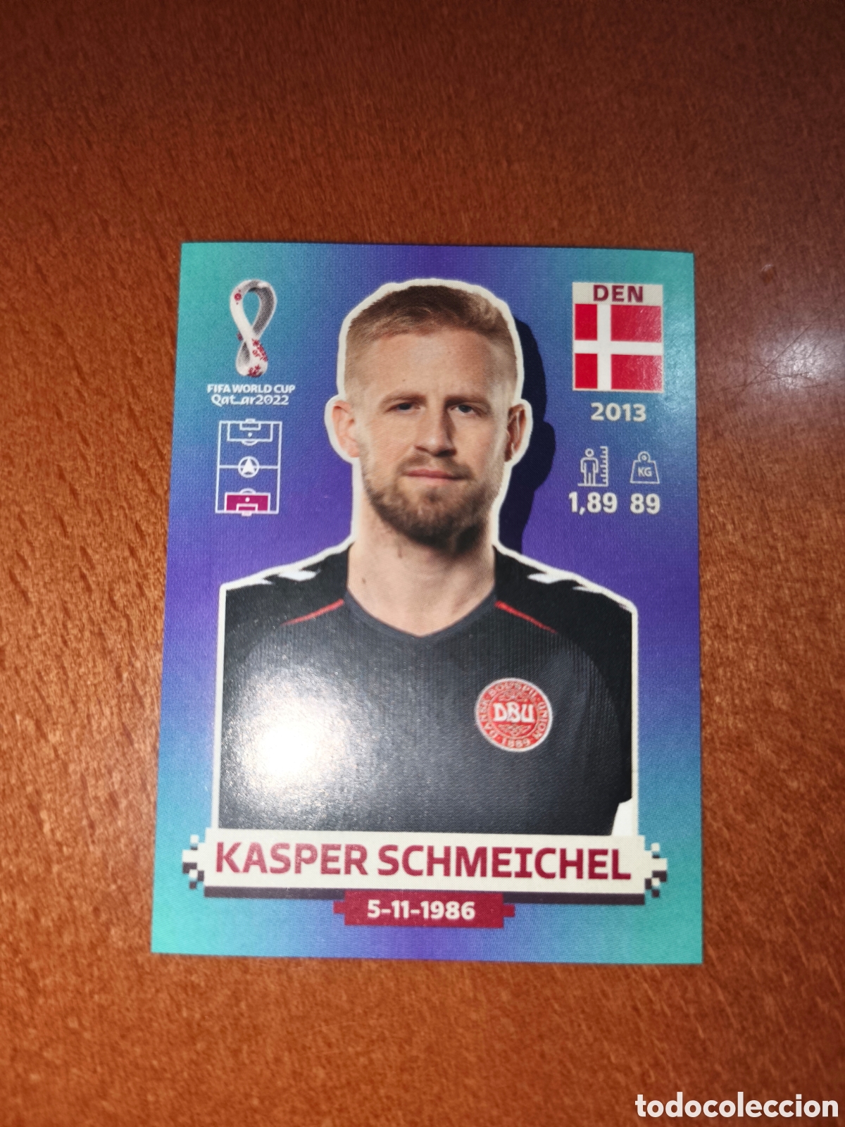 Cromos de F&uacute;tbol: Kasper Schmeichel DEN 3 Fifa World Cup Qatar 2022 Dinamarca