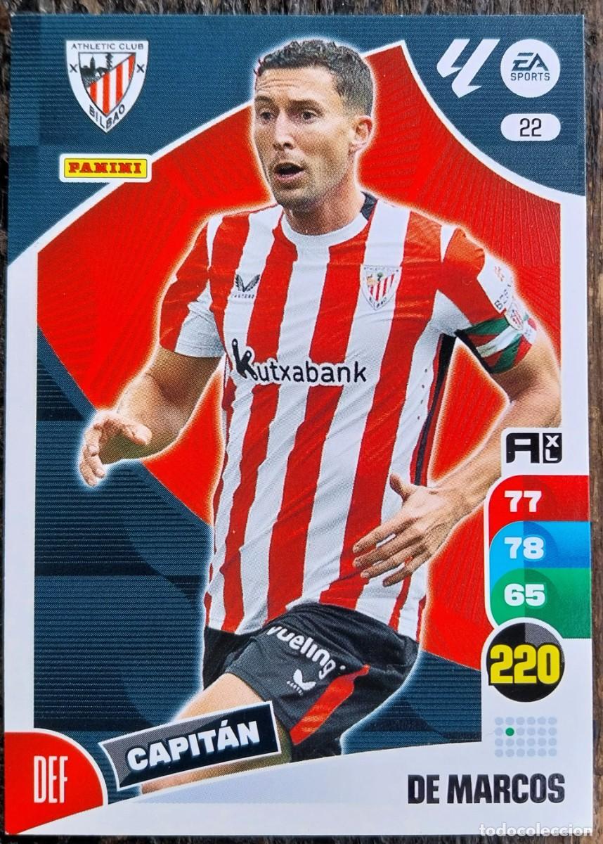 Cromos de F&uacute;tbol: 22 DE MARCOS ATHLETIC DE BILBAO FICHAS ALBUM ADRENALYN XL 2024 2025 24 25