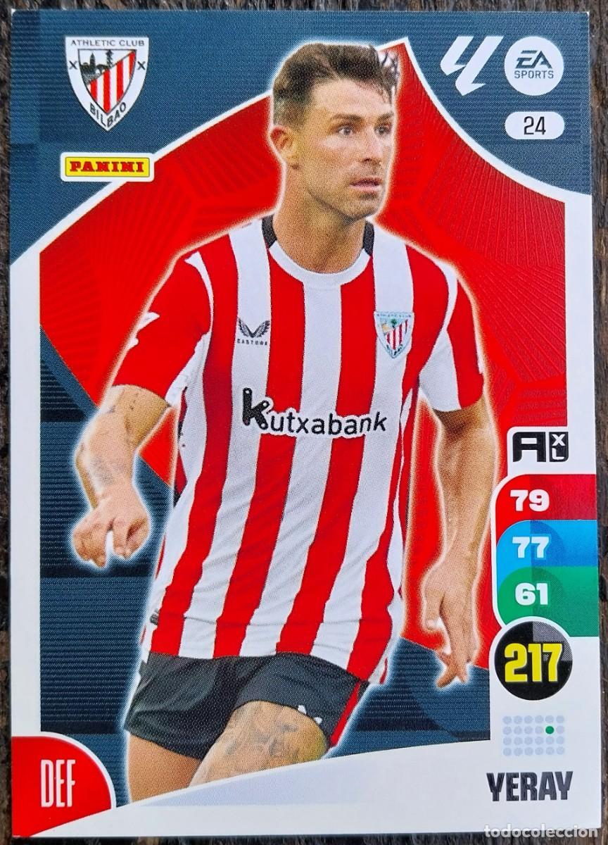 Cromos de F&uacute;tbol: 24 YERAY ATHLETIC DE BILBAO FICHAS ALBUM ADRENALYN XL 2024 2025 24 25