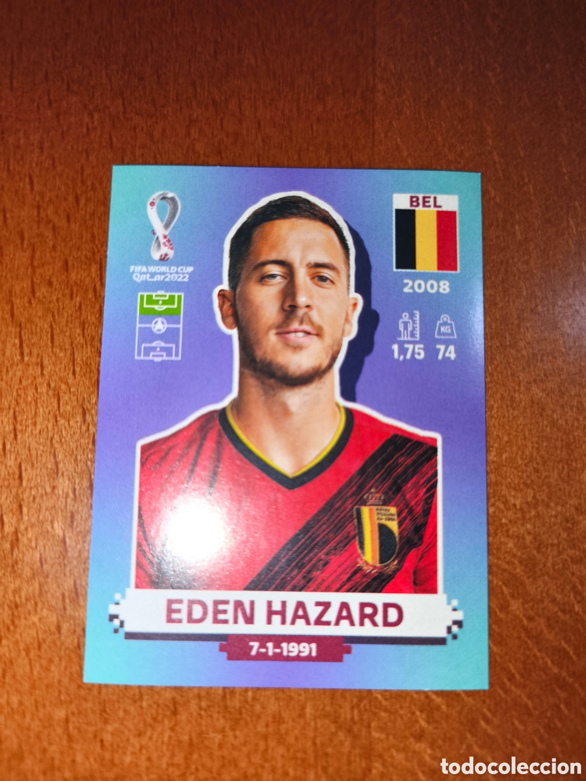 Cromos de F&uacute;tbol: Eden Hazard BEL 18 Fifa World Cup Qatar 2022 B&eacute;lgica