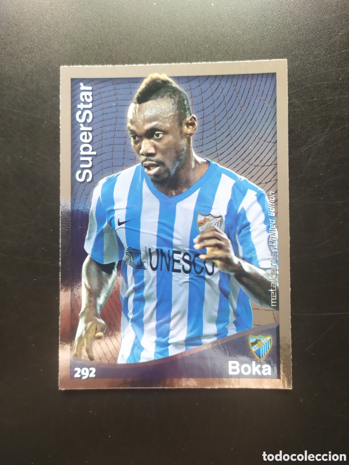 Cromos de F&uacute;tbol: Mundicromo fichas Liga 2014 2015 14 15 Boka superstar metalcards limited edition n&deg; 292 M&aacute;laga