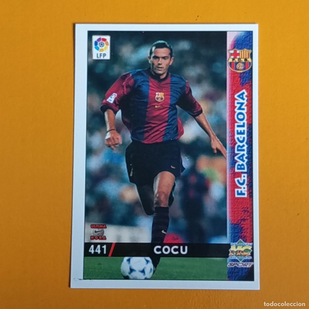 Cromos de F&uacute;tbol: 441 COCU. &Uacute;LTIMA HORA. FC BARCELONA. LAS FICHAS DE LA LIGA 98-99. MUNDICROMO