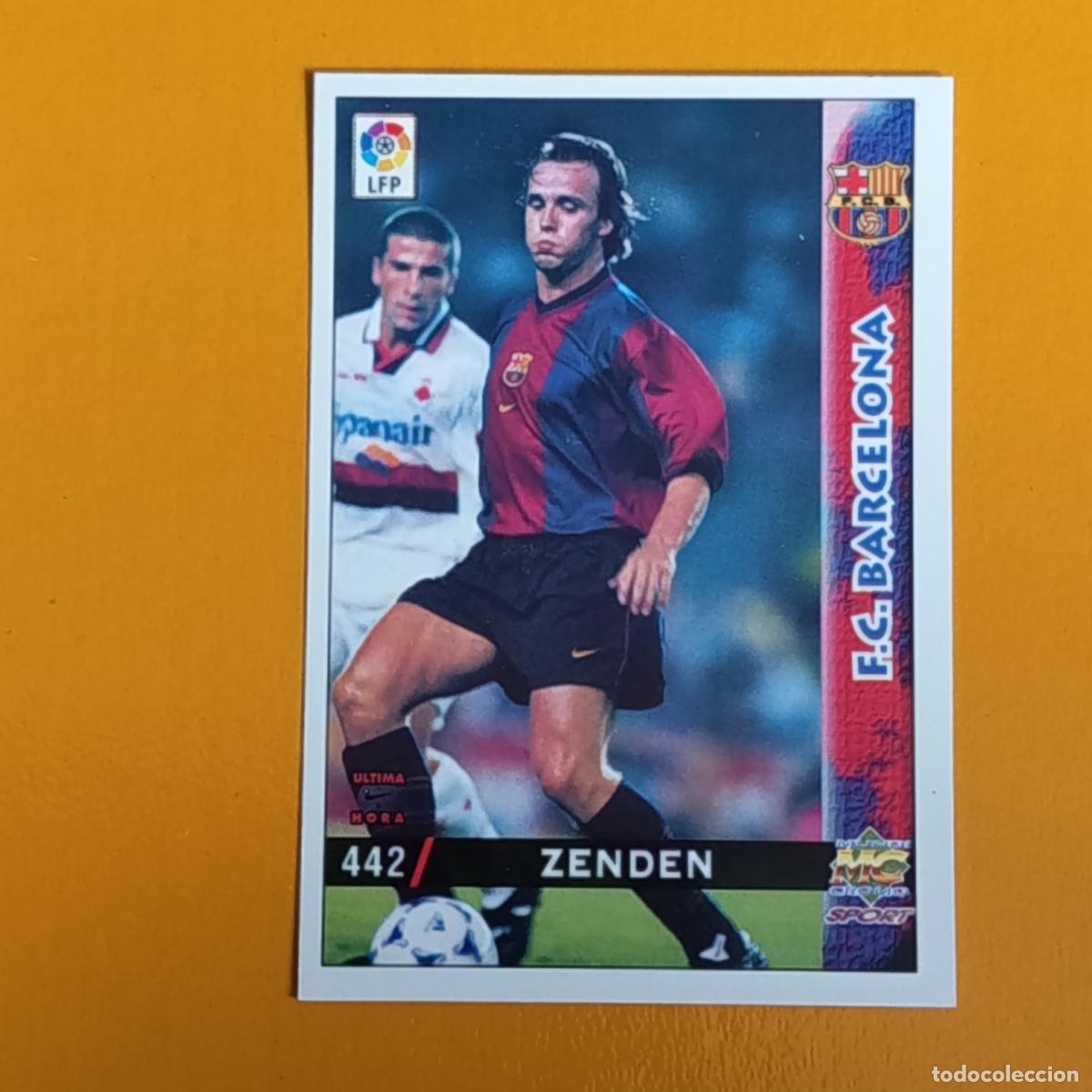 Cromos de Futebol: 442 ZENDEN. &Uacute;LTIMA HORA. FC BARCELONA. LAS FICHAS DE LA LIGA 98-99. MUNDICROMO