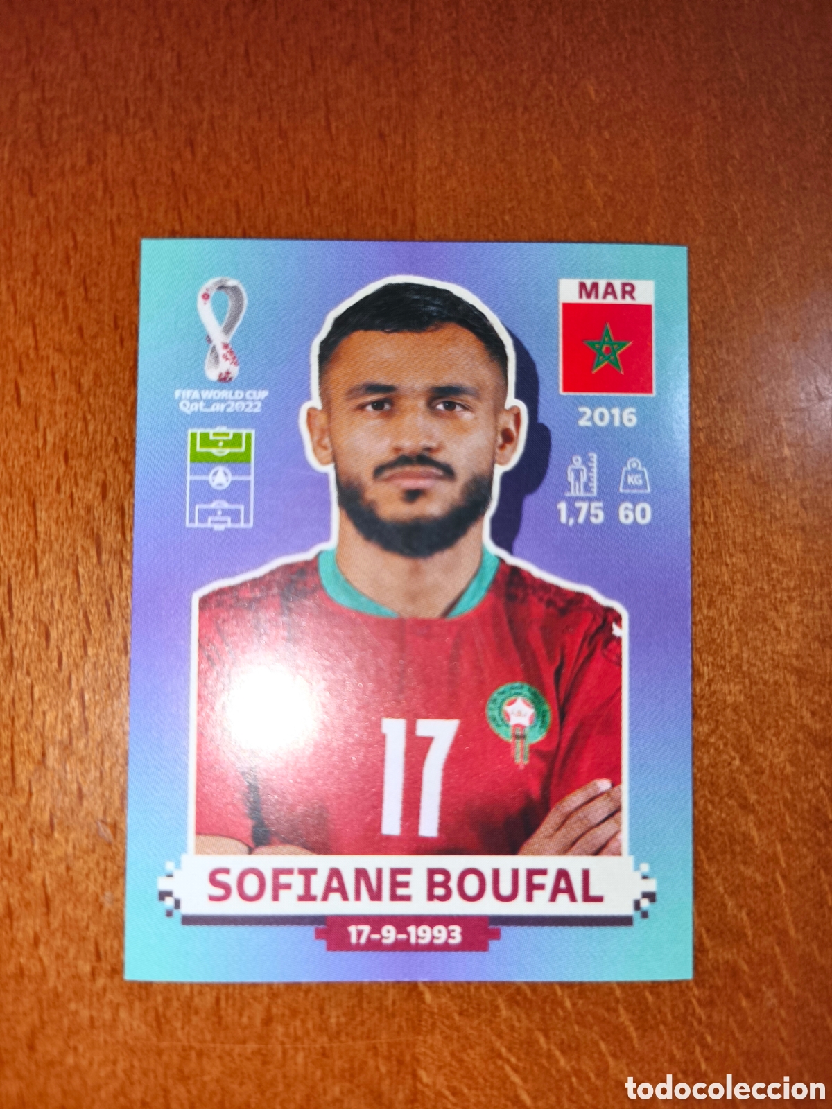 Cromos de F&uacute;tbol: Sofiane Boufal MAR 15 Fifa World Cup Qatar 2022 Marruecos
