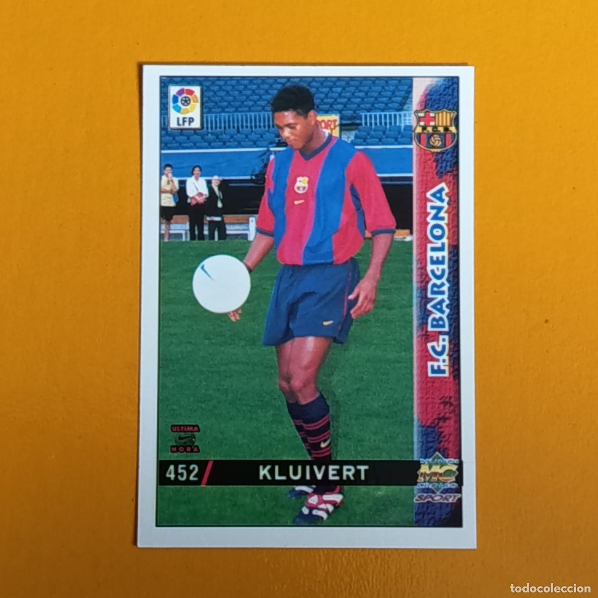 Figurine di Calcio: 452 KLUIVERT. &Uacute;LTIMA HORA. FC BARCELONA. LAS FICHAS DE LA LIGA 98-99. MUNDICROMO