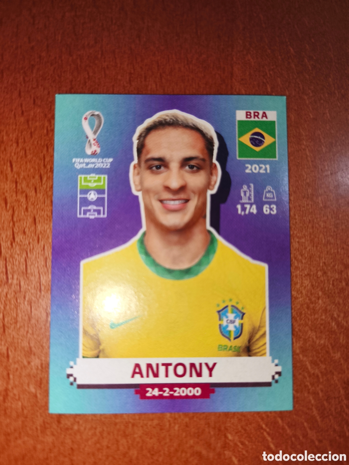 Cartes &agrave; collectionner de Football: Antony BRA 15 Fifa World Cup Qatar 2022 Brasil
